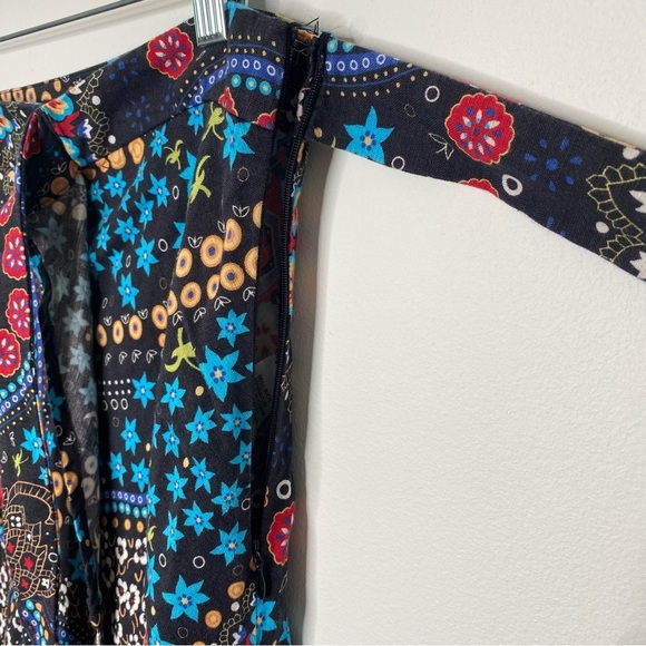 Context Exclusively at Lord & Taylor Floral Paisley Faux Wrap Linen Blend Skirt - Picture 14 of 16